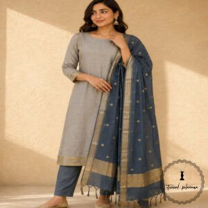 Premium Handloom Maheshwari Cotton Silk Suit Set