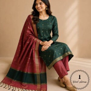 Premium Handloom Maheshwari Cotton Silk Suit Set