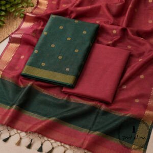 Premium Handloom Maheshwari Cotton Silk Suit Set