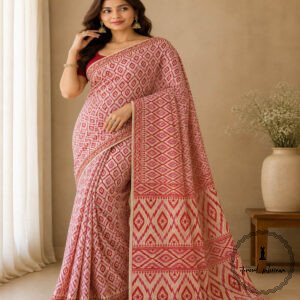 Beautiful Jaipuri Mulmul Cotton Printed Saree