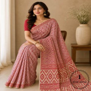 Beautiful Jaipuri Mulmul Cotton Printed Saree
