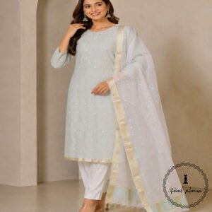 Premium Handloom Maheshwari Cotton Silk Suit Set