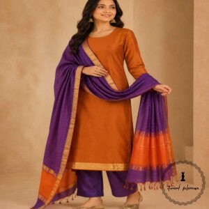 Premium Handloom Maheshwari Silk Suit Set