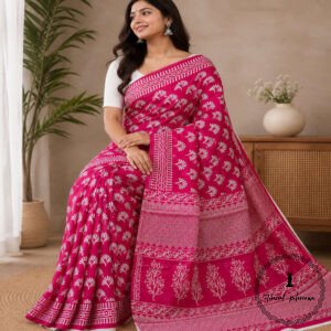 Beautiful Jaipuri Mulmul Cotton Printed Saree