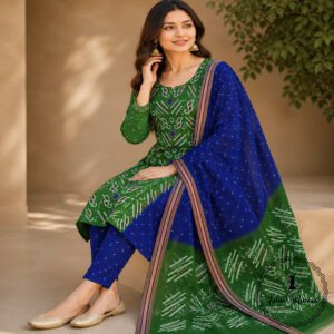 Vibrant Bandhani Embroidered Suits in Bright Colours