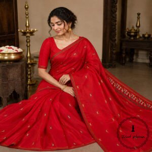 Embroidered Chhattisgarh Tribal Art Semi Tussar Silk Saree