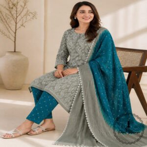 Vibrant Bandhani Embroidered Suits in Bright Colours