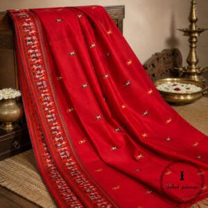 Embroidered Chhattisgarh Tribal Art Semi Tussar Silk Saree