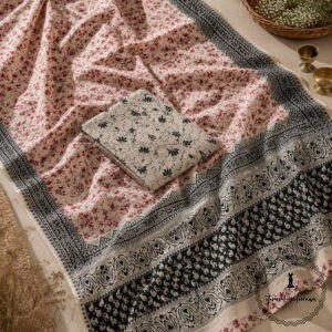 Kalamkari Mulmul Cotton Printed Saree