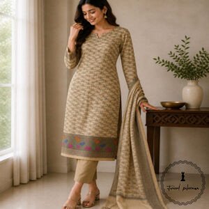 Banarasi Cotton Suit with Crafted Dupatta