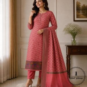 Banarasi Cotton Suit with Crafted Dupatta