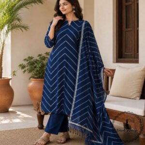 Blue Linen Cotton