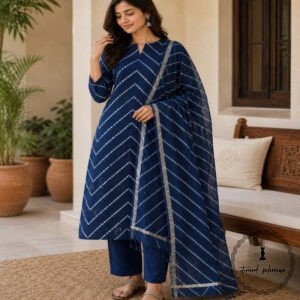 Blue Linen Cotton