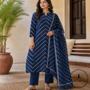 Blue Linen Cotton