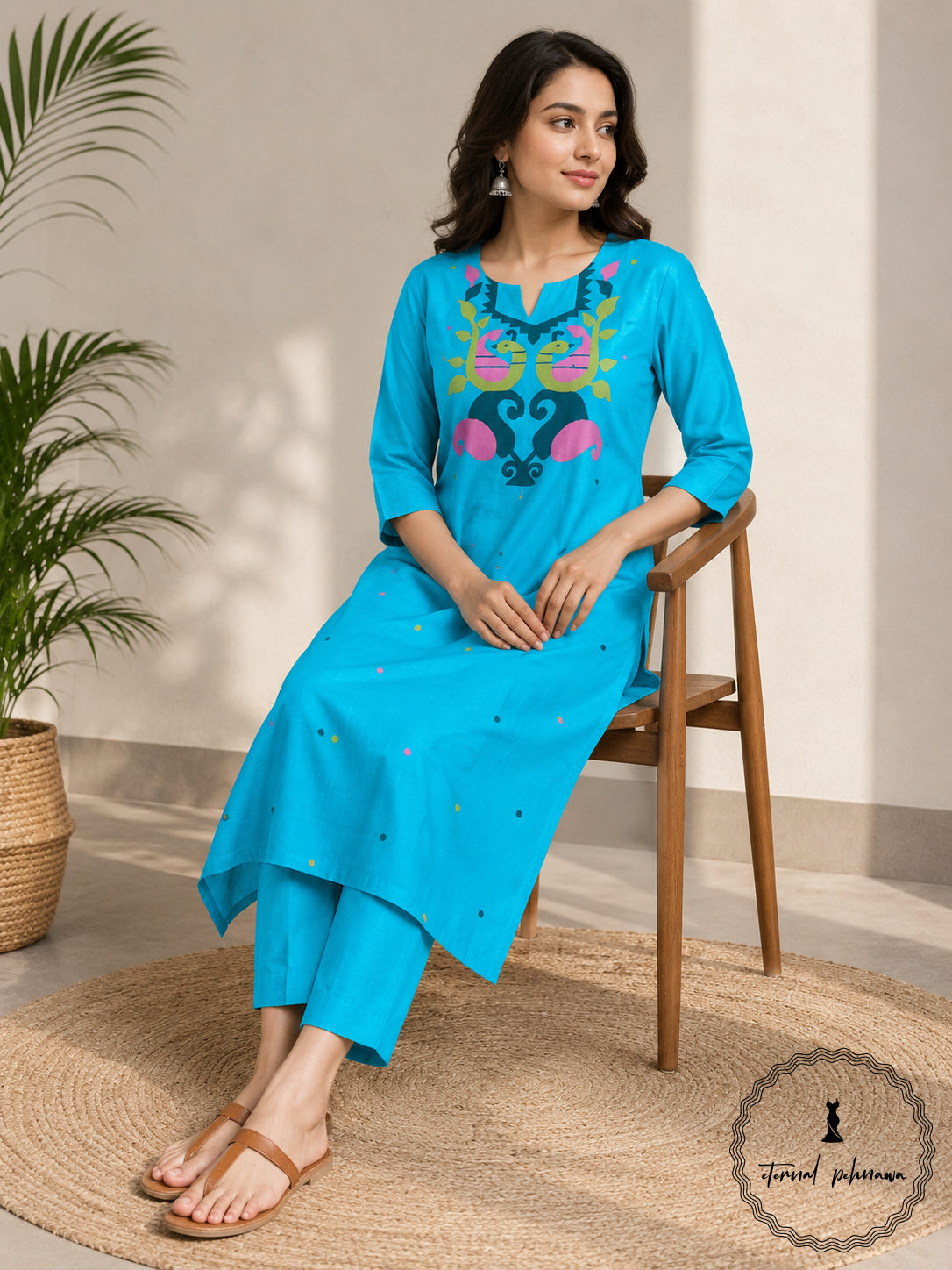 b1 Authentic Handloom Jamdani Kurti Fabric