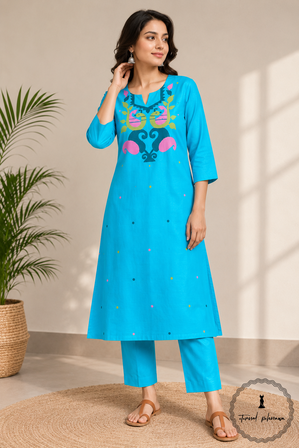 b2 Authentic Handloom Jamdani Kurti Fabric