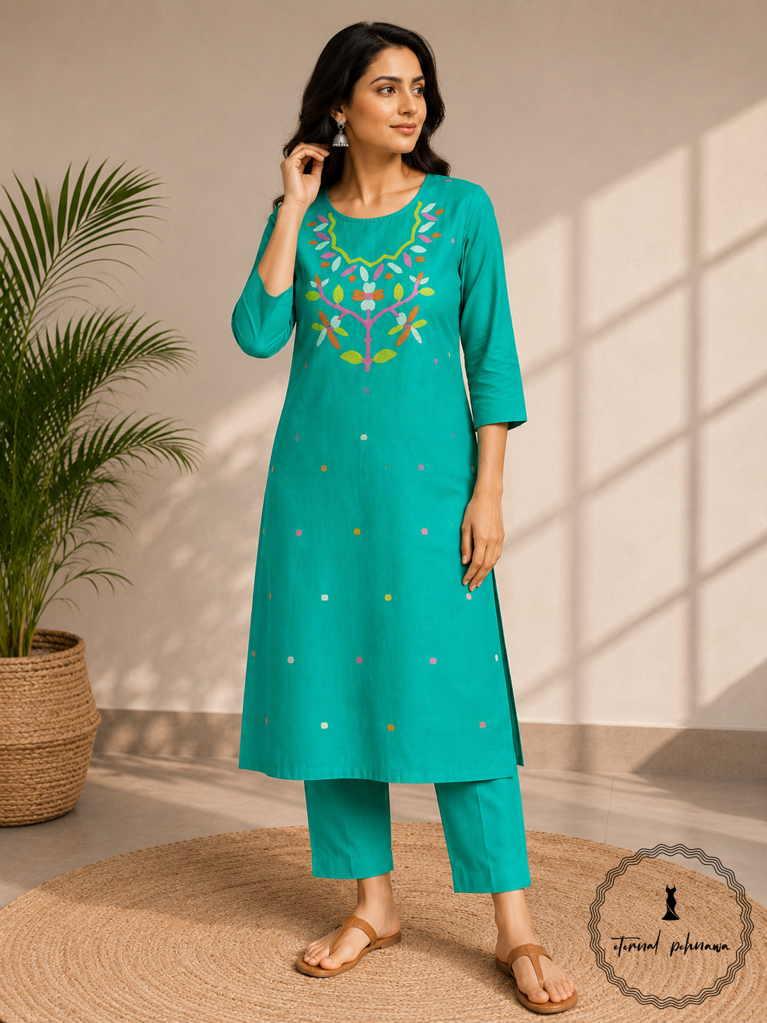 c3 Authentic Handloom Jamdani Kurti Fabric