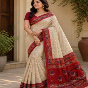 Pure Cotton Crack Batik Print Saree