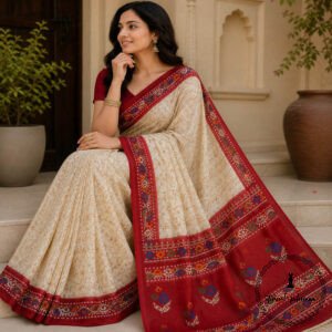 Pure Cotton Crack Batik Print Saree