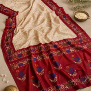 Pure Cotton Crack Batik Print Saree