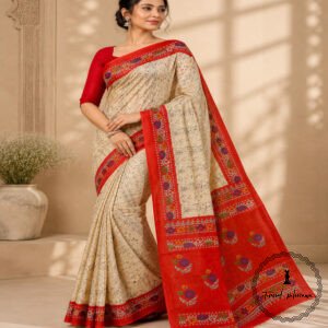 Pure Cotton Crack Batik Print Saree