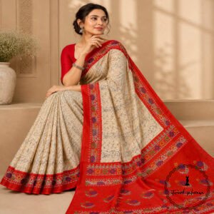 Pure Cotton Crack Batik Print Saree