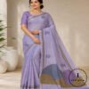 Chanderi Cotton Saree with Kantha Stitch Saree