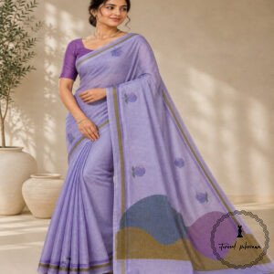 Chanderi Cotton Saree with Kantha Stitch Saree