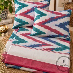 Pochampally Cotton Ikkat Double Bed Bedsheet