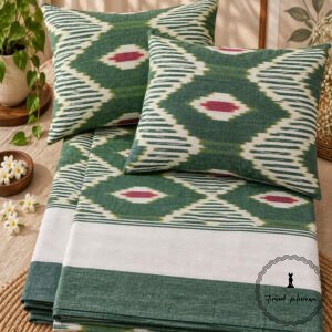 Pochampally Cotton Ikkat Double Bed Bedsheet