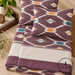 Pochampally Cotton Ikkat Double Bed Bedsheet