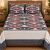 Pochampally Cotton Ikkat Double Bed Bedsheet