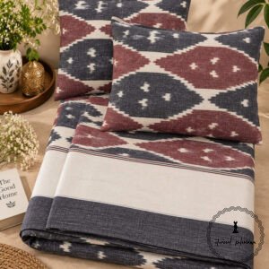 Pochampally Cotton Ikkat Double Bed Bedsheet