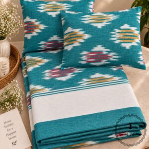 Pochampally Cotton Ikkat Double Bed Bedsheet