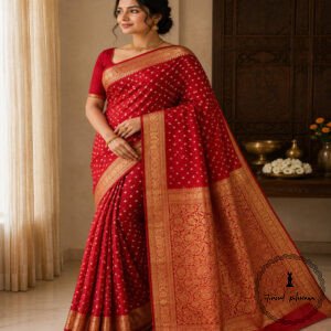 Art Silk Bandhani Saree - Authentic Tie-Dye Craftsmanship