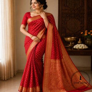 Art Silk Bandhani Saree - Authentic Tie-Dye Craftsmanship