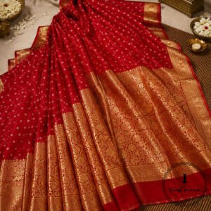Art Silk Bandhani Saree - Authentic Tie-Dye Craftsmanship