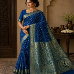 Art Silk Bandhani Saree - Authentic Tie-Dye Craftsmanship