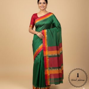 Maheshwari Handloom Resham Multi-Border Saree