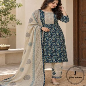 Beautiful Handcrafted Cotton Embroidered Dress Material