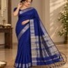 Banarasi Cotton Saree With Zari Work