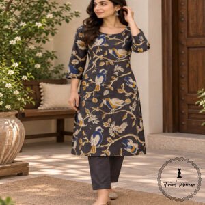 Traditional Kalamkari Handloom Kurta Fabric