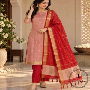 Handloom Maheshwari Cotton Silk Suit