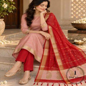 Handloom Maheshwari Cotton Silk Suit