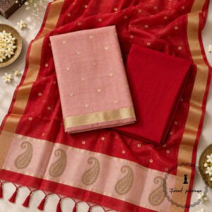 Handloom Maheshwari Cotton Silk Suit