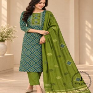 Beautiful Handcrafted Cotton Embroidered Dress Material