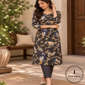Traditional Kalamkari Handloom Kurta Fabric