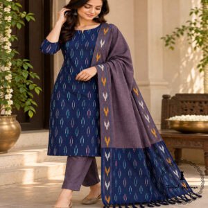 Pure Cotton Ikkat Suit