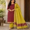 Handloom Maheshwari Cotton Silk Suit
