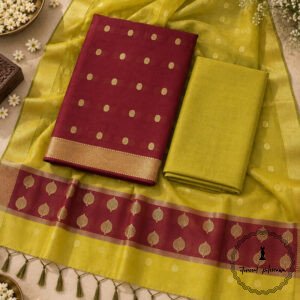 Handloom Maheshwari Cotton Silk Suit